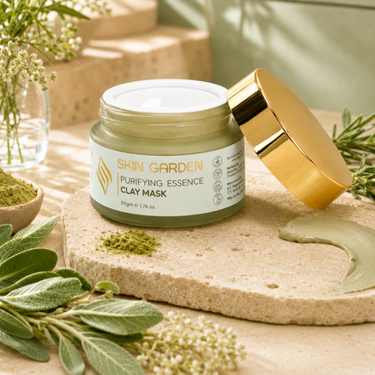 Purifying Essence Clay Mask with matcha - Skin Garden
