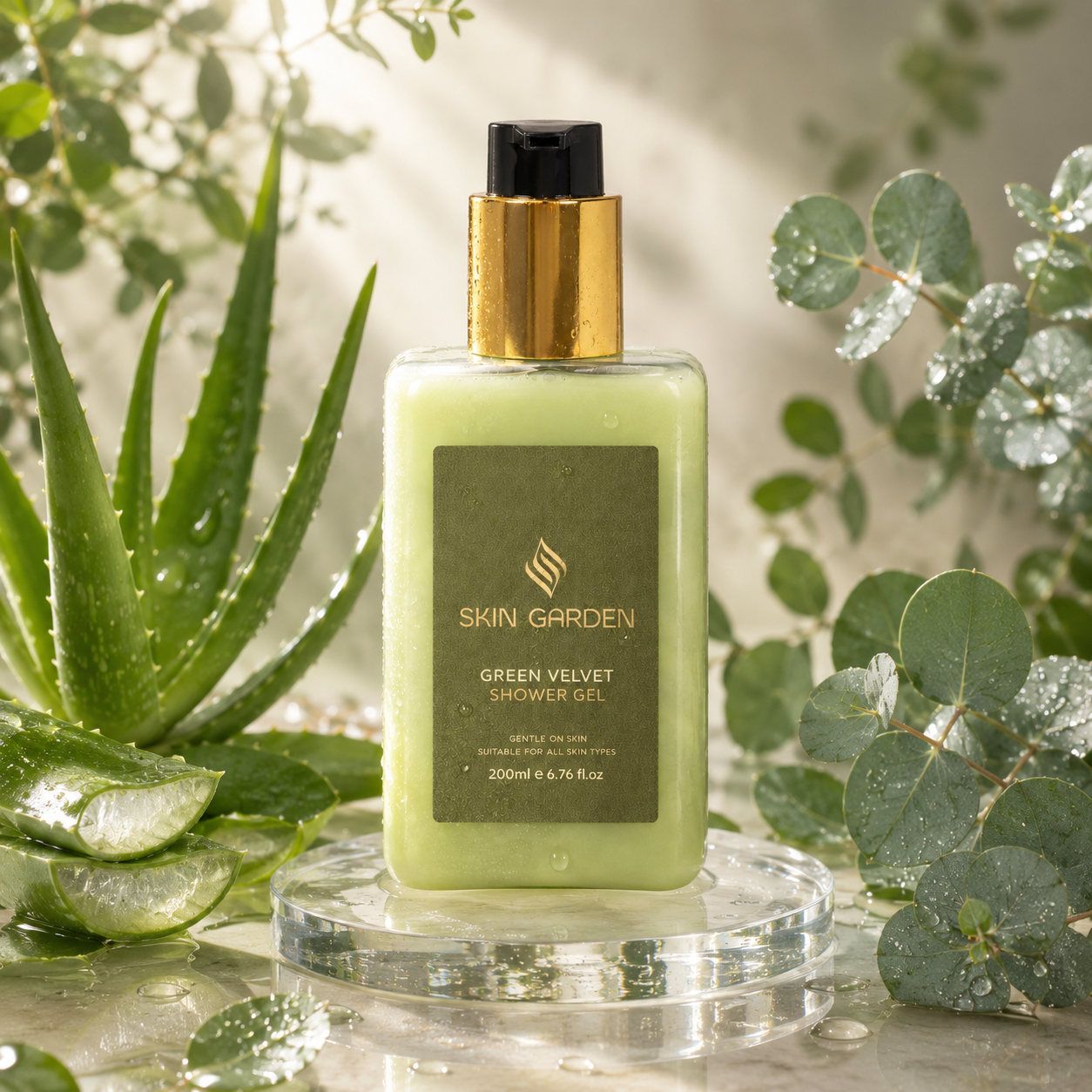 Green Velvet Shower Gel soft skin benefits - Skin Garden