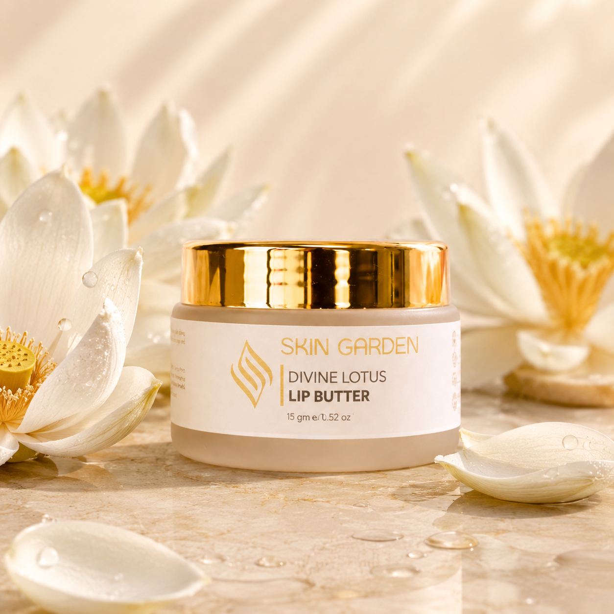 Divine Lotus Lip Butter with lotus oil - Skin Garden