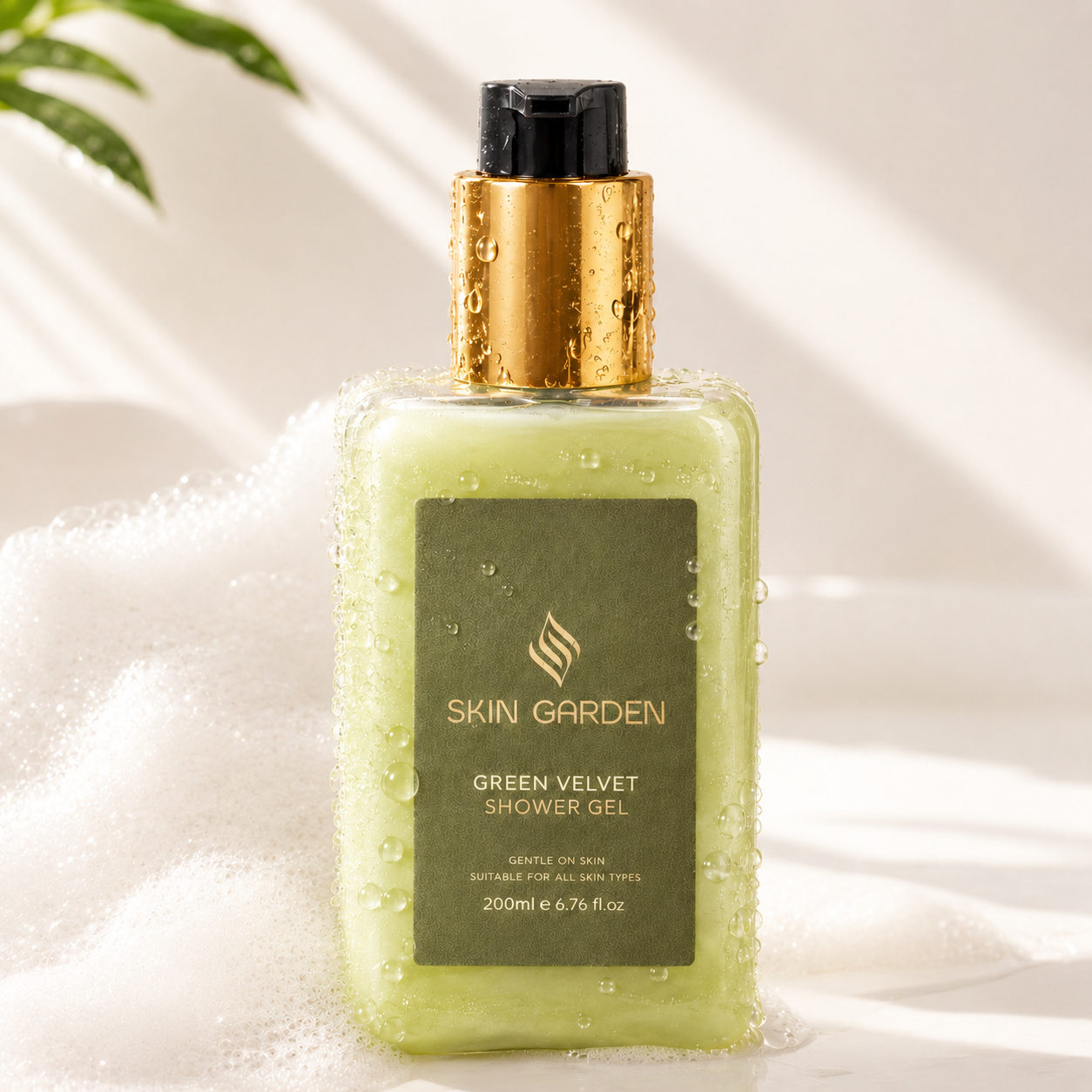 Green Velvet Shower Gel botanical body wash - Skin Garden