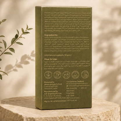 Green Velvet Shower Gel how to use - Skin Garden