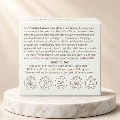 Purifying Essence Clay Mask how to use - Skin Garden