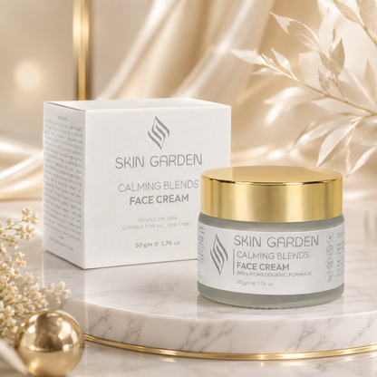 Calming Blends face cream how to use - Skin Garden